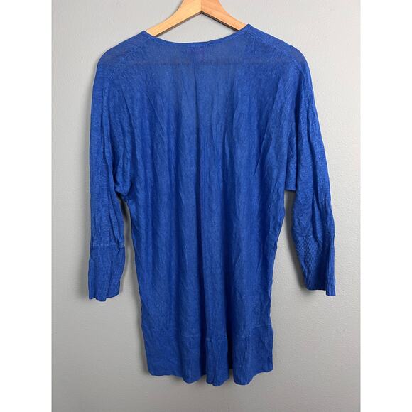 Lilly Pulitzer Women's M/L Sweater 100% Linen Tunic V-Neck Coastal Resort Preppy - Picture 3 of 11